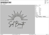 Sol Beante Embroidery File 6 sizes