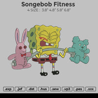 Songebob Fitness Embroidery