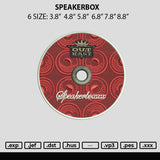 Speakerbox Embroidery File 6 sizes