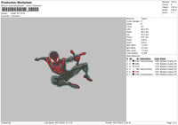 Spider V8 Embroidery File 6 sizes