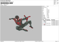 Spider V8 Embroidery File 6 sizes