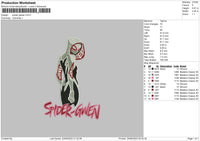 Spider Gwen Embroidery File 6 sizes