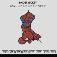 Spidermickey Embroidery File 6 sizes