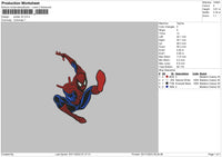 Spider V6 Embroidery File 6 sizes
