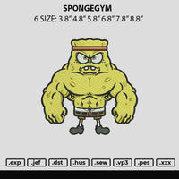 Spongegym Embroidery File 6 sizes