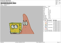 Spongepatrick Embroidery File 6 sizes