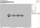 Spotify 2901 Embroidery File 6 sizes