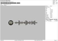 Spotify 2901 Embroidery File 6 sizes