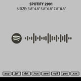 Spotify 2901 Embroidery File 6 sizes