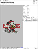 Supreme Mickey Embroidery