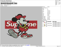 Supreme Mickey Embroidery