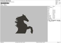 Stallion Embroidery File 6 sizes