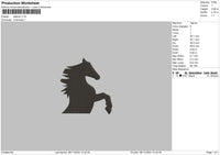 Stallion Embroidery File 6 sizes
