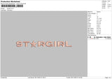 Stargirl Embroidery File 6 sizes