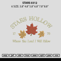 Stars 0312 Embroidery File 6 sizes