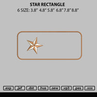 Star Rectangle Embroidery File 6 sizes