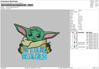 Star Wars Baby Yoda Embroidery