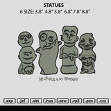 Statues Embroidery File 6 sizes