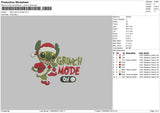 Grinch Mode Embroidery  File 6 sizes