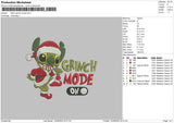 Grinch Mode Embroidery  File 6 sizes