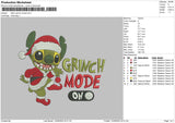 Grinch Mode Embroidery  File 6 sizes