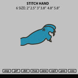 Stitch Hand Embroidery File 6 sizes