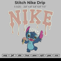 Stitch Nike Drip Embroidery