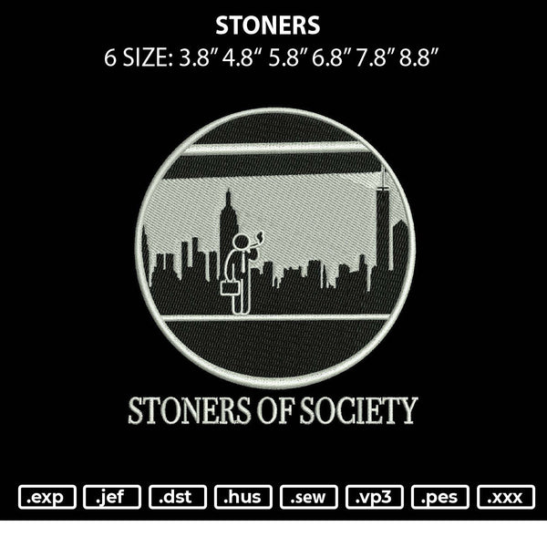 Stoners Embroidery File 6 sizes