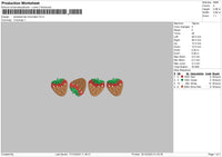 Strawberry Choco Embroidery File 6 sizes