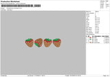 Strawberry Choco Embroidery File 6 sizes