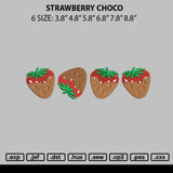 Strawberry Choco Embroidery File 6 sizes