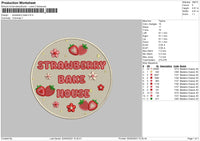 Strawberry Bake Embroidery File 6 sizes