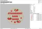 Strawberry Bake Embroidery File 6 sizes