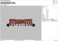 Strenght Embroidery File 6 Sizes