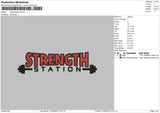 Strenght Embroidery File 6 Sizes