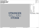 Stronger Text 2411 Embroidery File 6 sizes