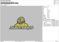 Subtronics Yellow Embroidery File 6 sizes