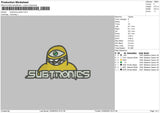 Subtronics Yellow Embroidery File 6 sizes