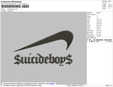 Suicideboys Swoosh Embroidery