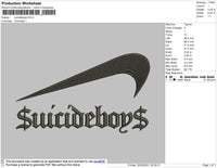 Suicideboys Swoosh Embroidery