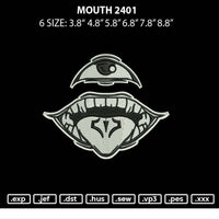 Mouth 2401 Embroidery File 6 sizes