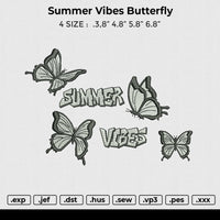 Summer Vibes Butterfly Embroidery