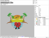 SUNSET HEART Bad Bunny Embroiery