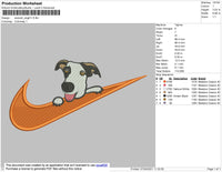 Swoosh Dog 03 Embroidery