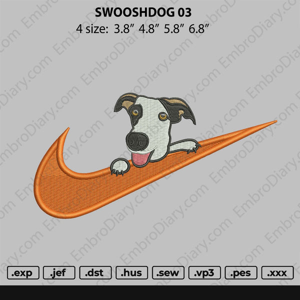 Swoosh Dog 03 Embroidery