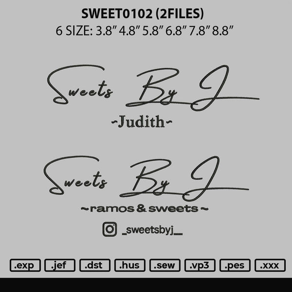 Sweet 0102 Embroidery 2 Files