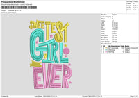 Sweetestgirl Embroidery File 6 sizes