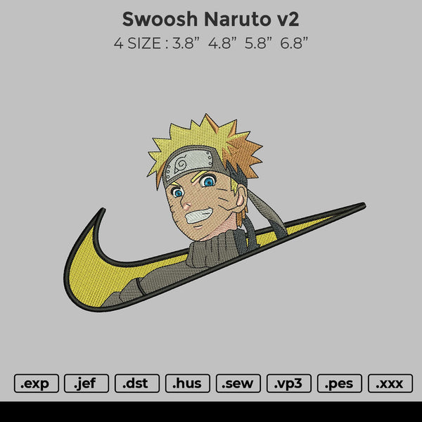 Swoosh Naruto V2 Embroidery