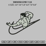Swoosh Gym 1123 Embroidery File 6 sizes