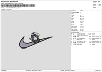 Swoosh Hinata H Embroidery File 6 sizes